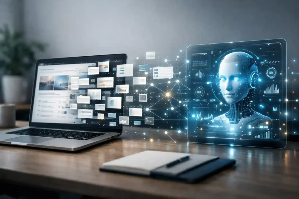 AI agent accessing structured data from website