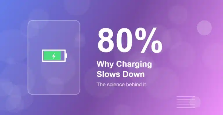 smartphone battery percentage showing 80 percent charging icon